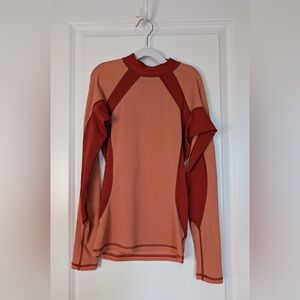 Patagonia Water Girl Rash Guard Rust Orange Size XS